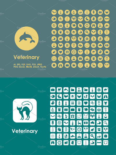 兽医元素图标下载 Veterinary icons