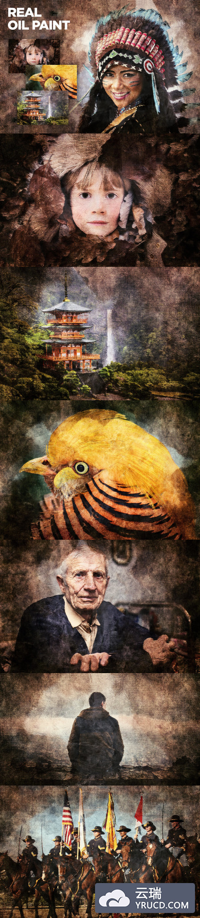 逼真油画或插画特效ps动作下载[atn]