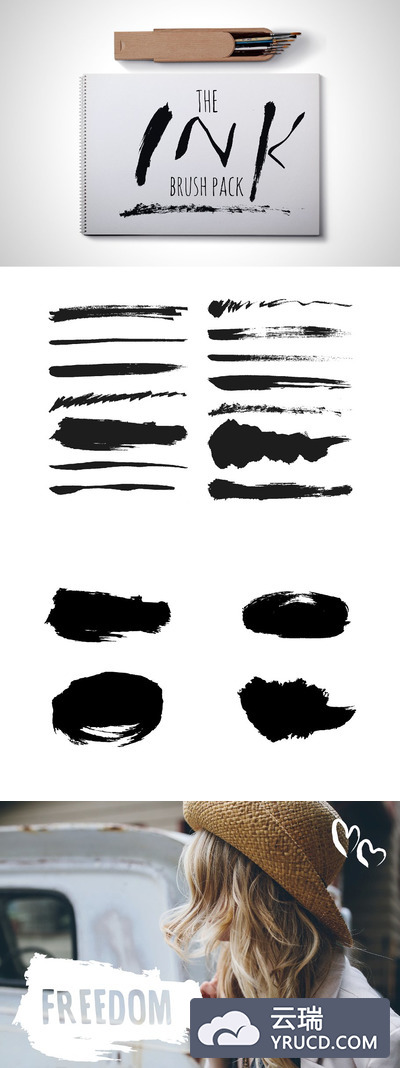 水墨AI笔刷 Ink Brush Pack for Illustrator