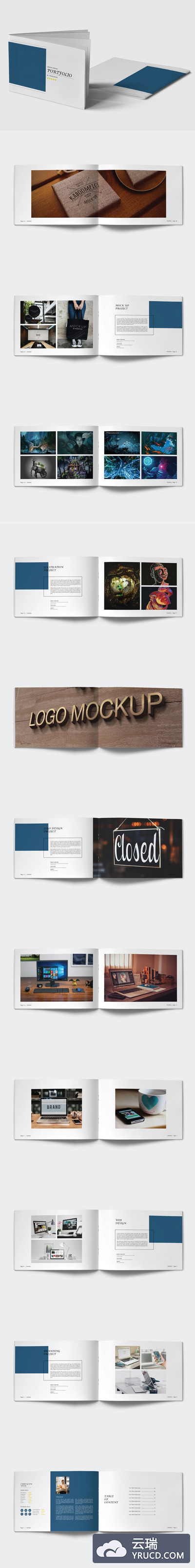 高端时尚的平面设计/产品目录/企业宣传册模板