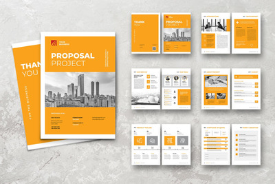 时尚高端简约多用途的高品质商业计划书房地产楼书杂志书籍装帧宣传画册设计模板