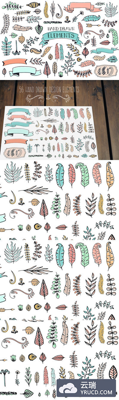 涂鸦装饰元素插画 56 Doodle Decoration Elements