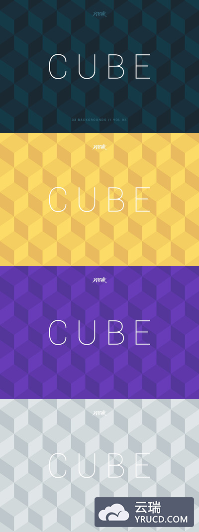 几何无缝背景纹理 Cube | Seamless Geometric | Vol. 02