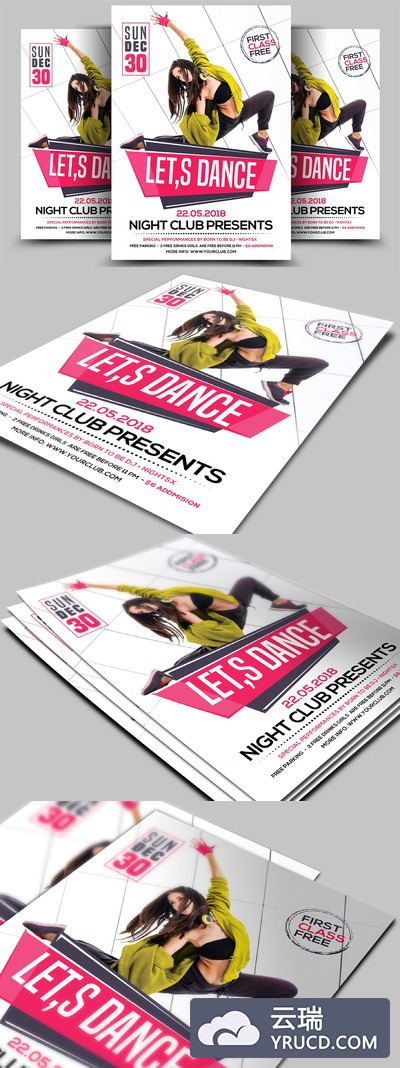 舞蹈传单设计模板 Dance Flyer