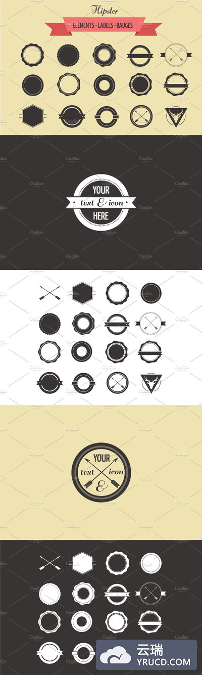 设计logo图形素材 badges and labels, logo template