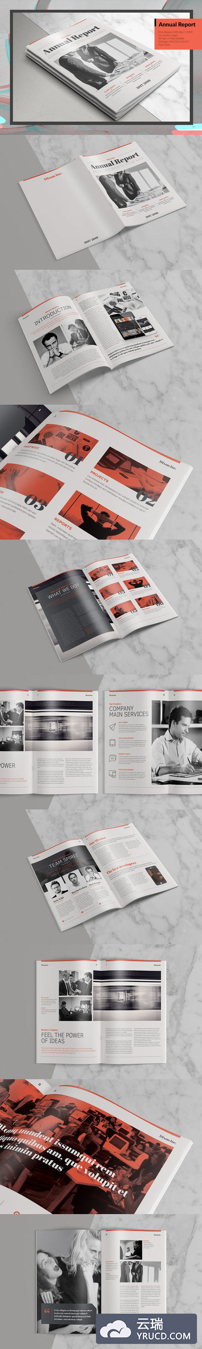 时尚年度汇报画册模板 Annual Report