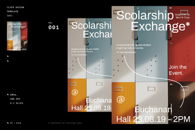 简约时尚的海报设计模板下载[PSD]