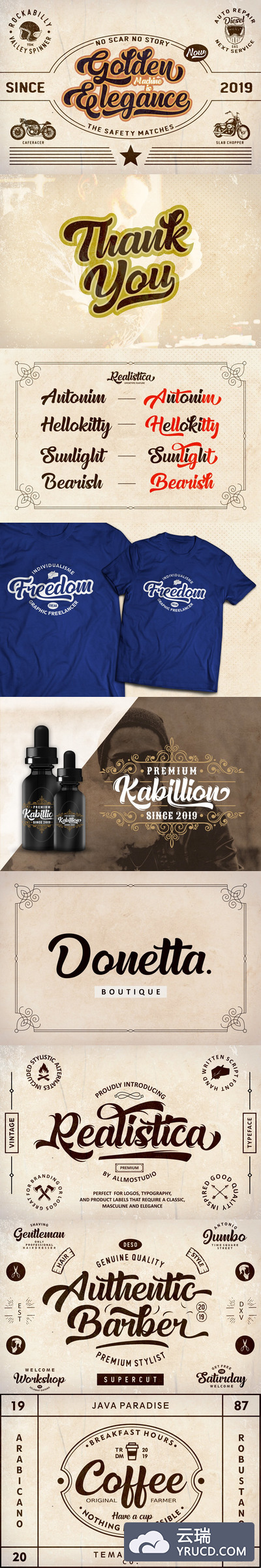 现实主义复古风格字体下载