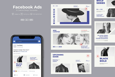 时尚高端简约高端大气的facebook广告banner设计模板-14