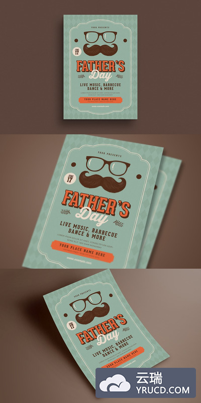 父亲节活动传单制作 Father's Day Event Flyer