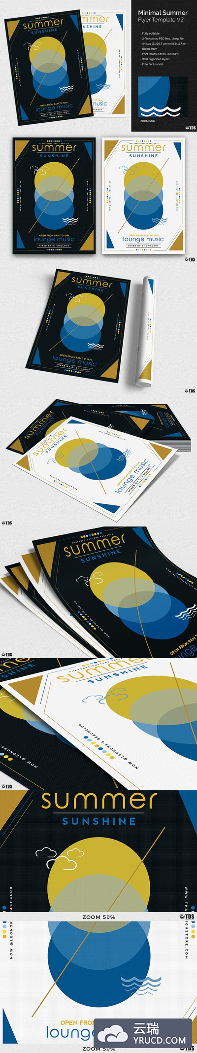 极简主义海报设计模板 Minimal Summer Flyer PSD V2