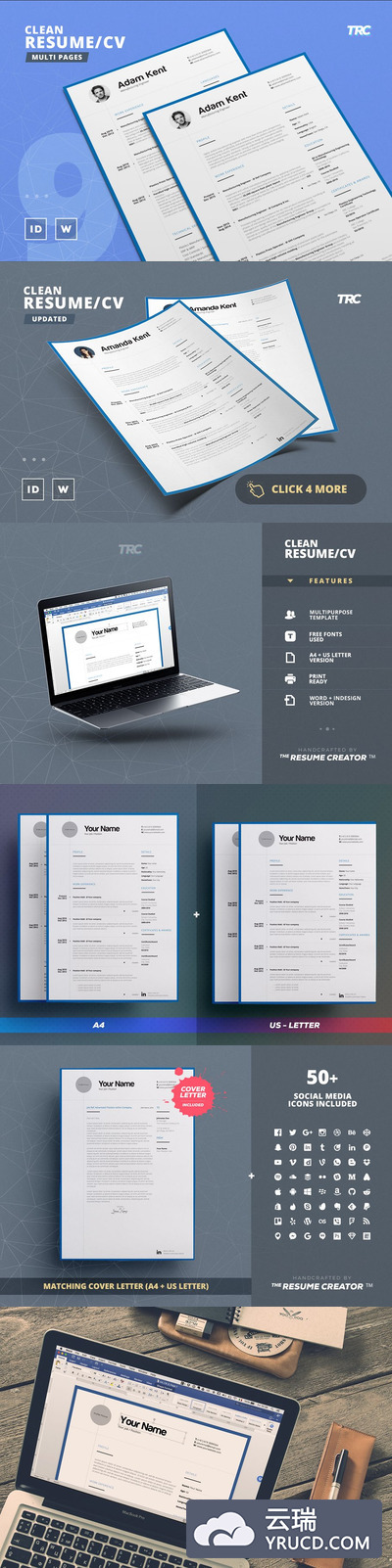 干净简历模板 Clean Resume/Cv Template Volume 9