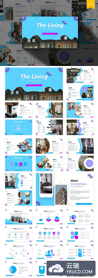 时尚设计感强的整套 ppt 模板下载 [PPTX]