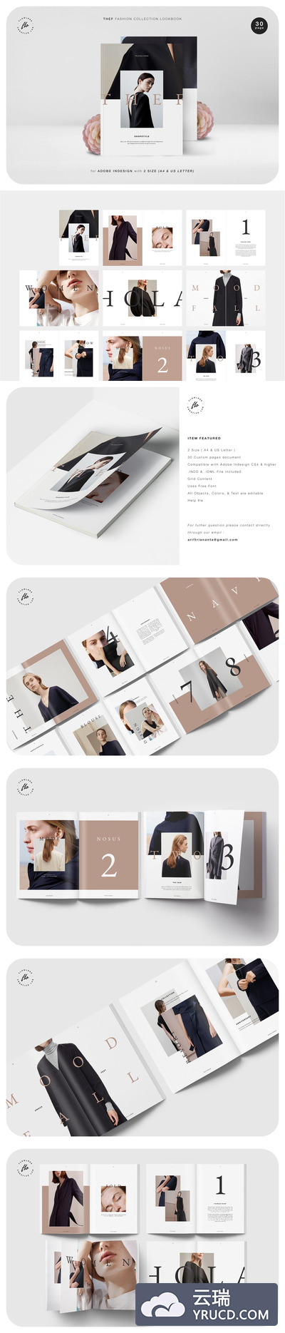 高端时尚的服装展示摄影画册设计