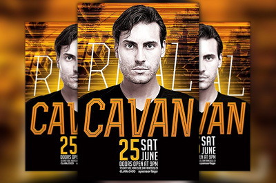 DJ Cavan俱乐部派对传单模板 DJ Cavan Club Party Flyer Template