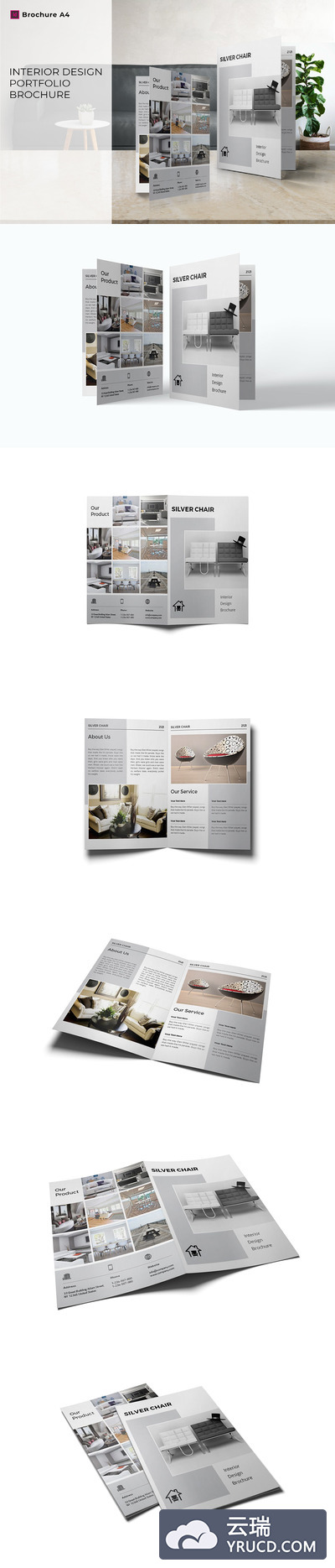 时尚有设计感的家具装修企业产品宣传册设计[indd]