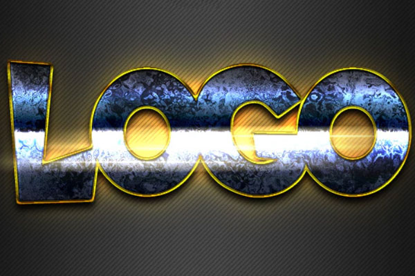 10种闪亮金属效果文本样式套装