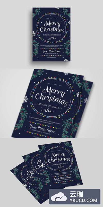 圣诞节之夜宣传海报 Christmas Event Flyer