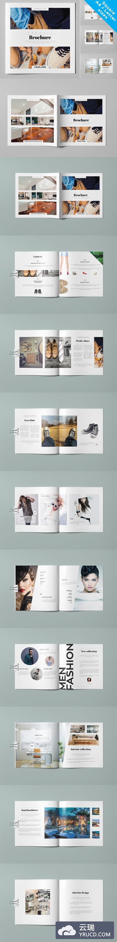 方形画册模板 Product Brochure / Catalog