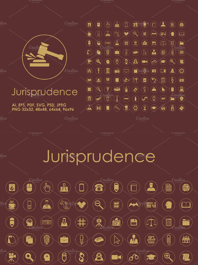 法院法律图标素材 110 Jurisprudence simple icons