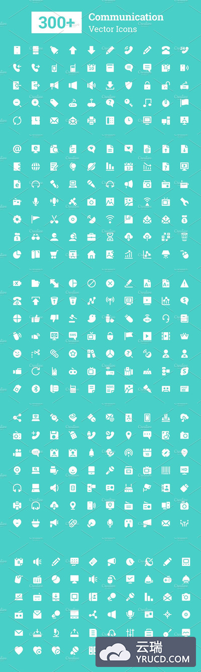 通讯矢量图标素材 300+ Communication Vector Icons