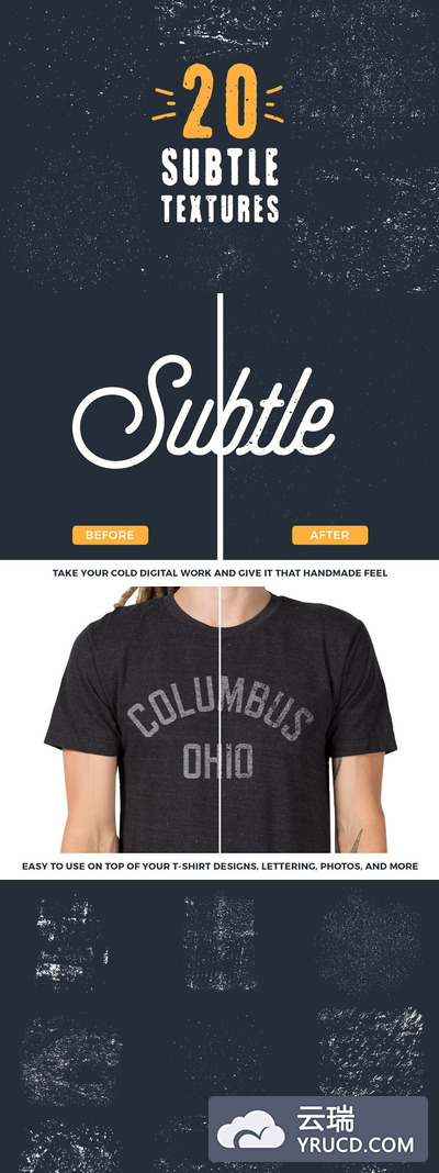 经典肌理效果背景纹理 20 Vector Subtle Grunge Textures