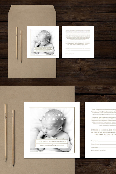 新生儿纪念卡片模板 Newborn Photographer Model Release