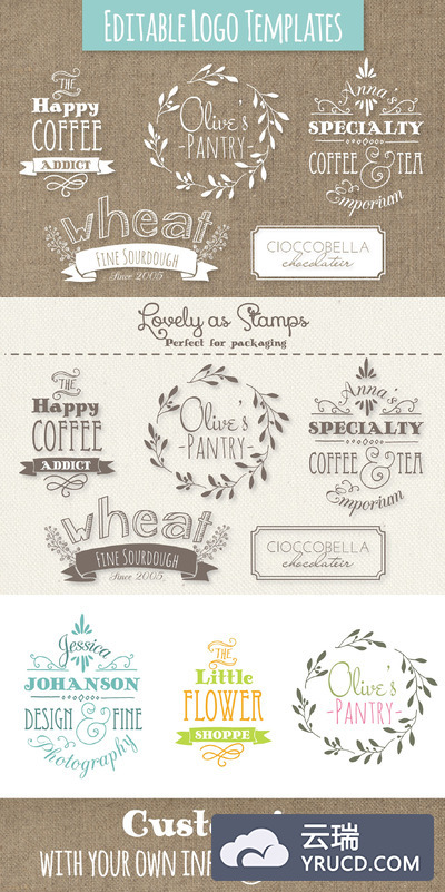 异想天开的logo模板 Whimsical Logo Templates - Set 5