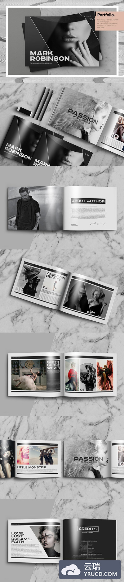 时尚个人画册模板 Portfolio Brochure Vol.3