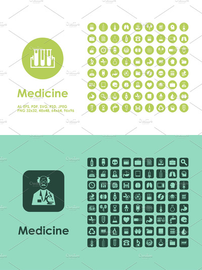 医疗医学图标下载 Medicine icons