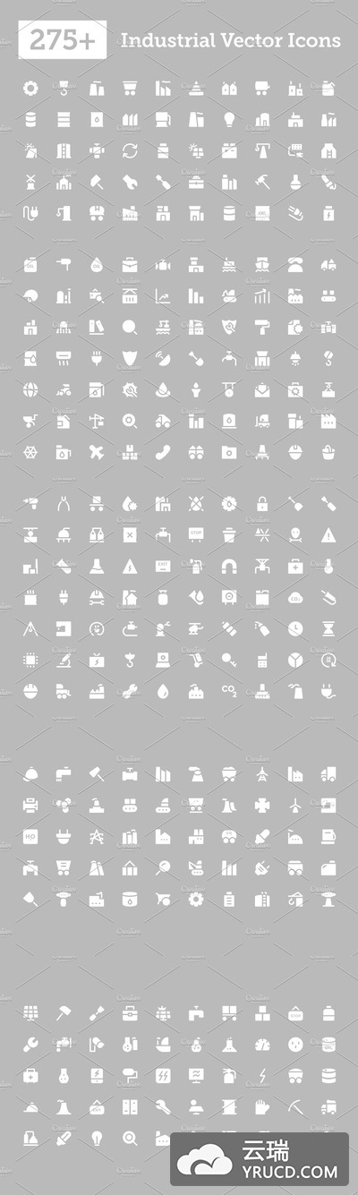 275+工业矢量图标下载 275+ Industrial Vector Icons