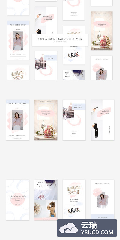 温柔的社交广告模板 Softly Instagram Stories Pack