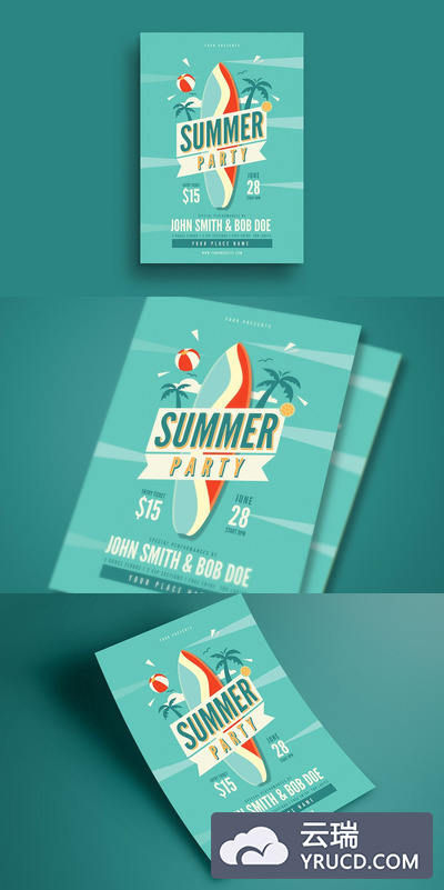夏季海报设计 Summer Party Flyer