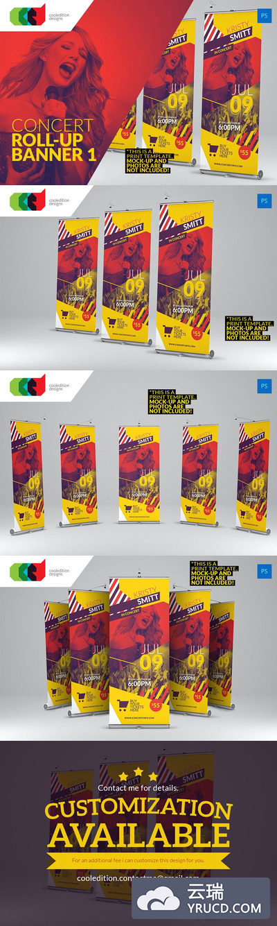 音乐会海报设计 Concert - Roll-Up Banner 1
