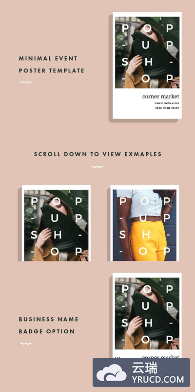 极简主义海报设计模板 Minimal Event Poster Template