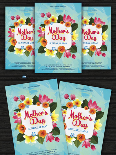 母亲节的传单制作 Mother's Day Flyer