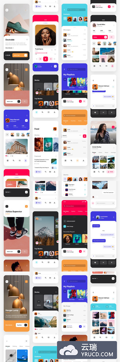 社交图片功能app设计iOS Ui 套装下载 [Sketch]