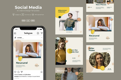 时尚高端流行风格新孟菲斯风格ADL社交媒体banner海报目标 vol.19