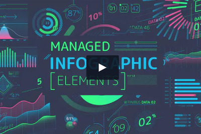 信息图表元素企业数据展示视频AE模板