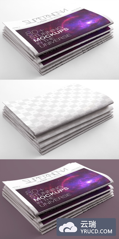 报纸广告设计样机 Newspaper PSD Mockup 04