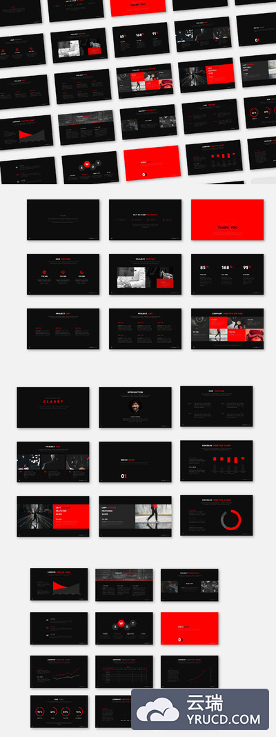 简洁设计感觉的简洁的ppt模板[PPTX]