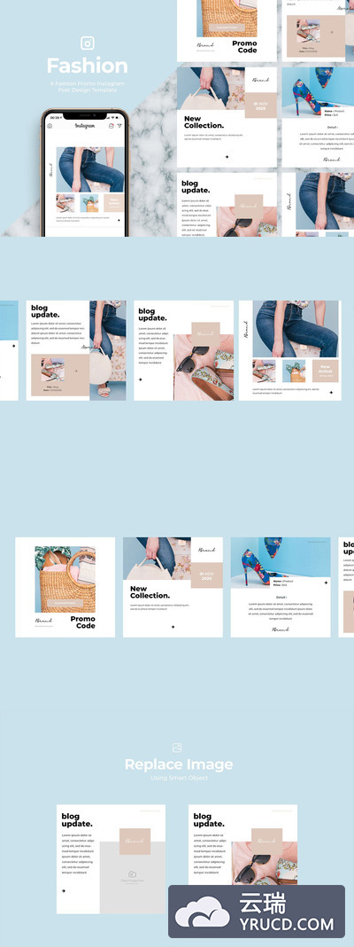 简约时尚高端多用途的高品质Instagram社交媒体banner海报设计模板 vol.4