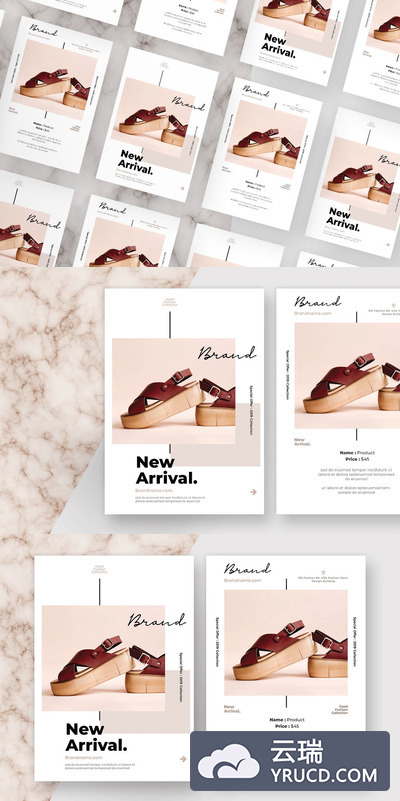 简约时尚高端sale促销宣传单海报设计模板 Vol.6