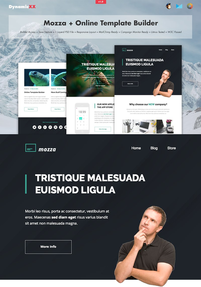 邮件素材网站 Mozza + Online Template Builder