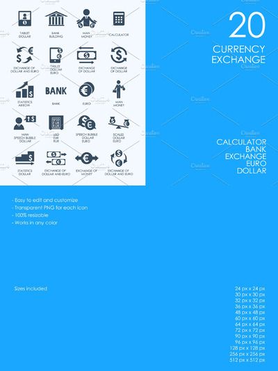 货币图标素材 Currency exchange icons