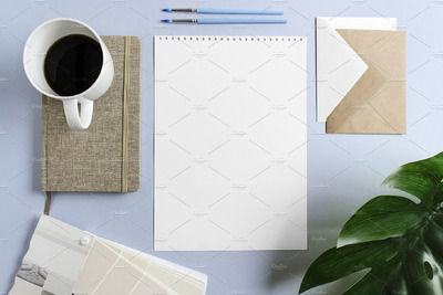 商业办公室样机 Stationary Business Mock Up - Blue