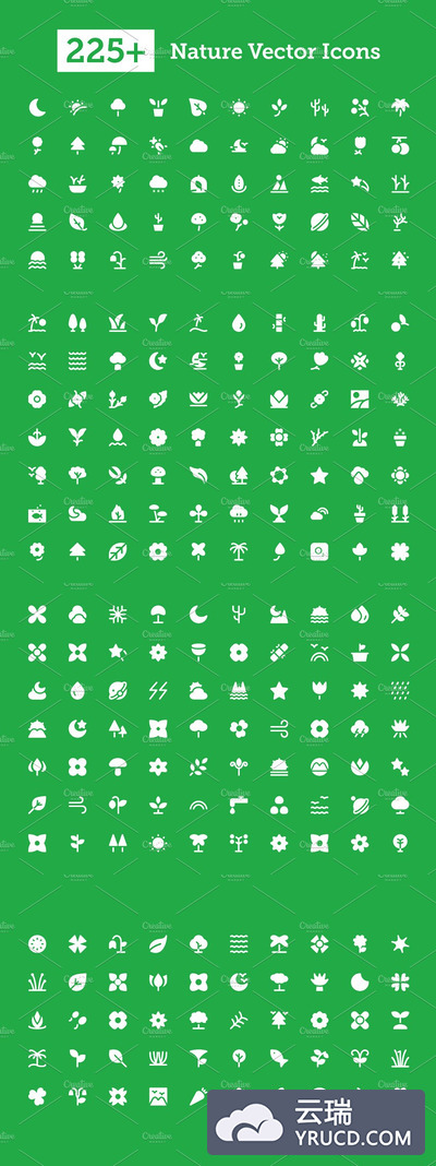自然图标素材 225+ Nature Vector Icons