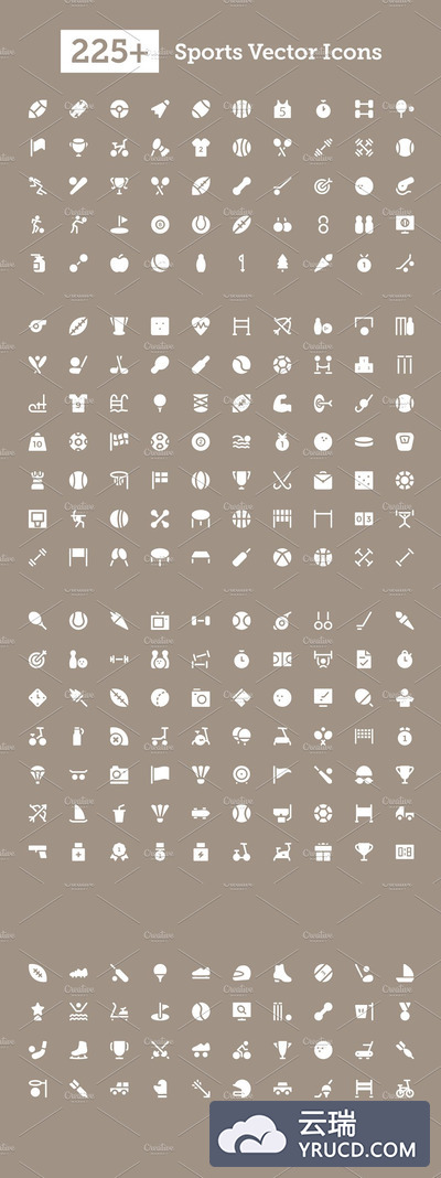 运动矢量图标 225+ Sports Vector Icons