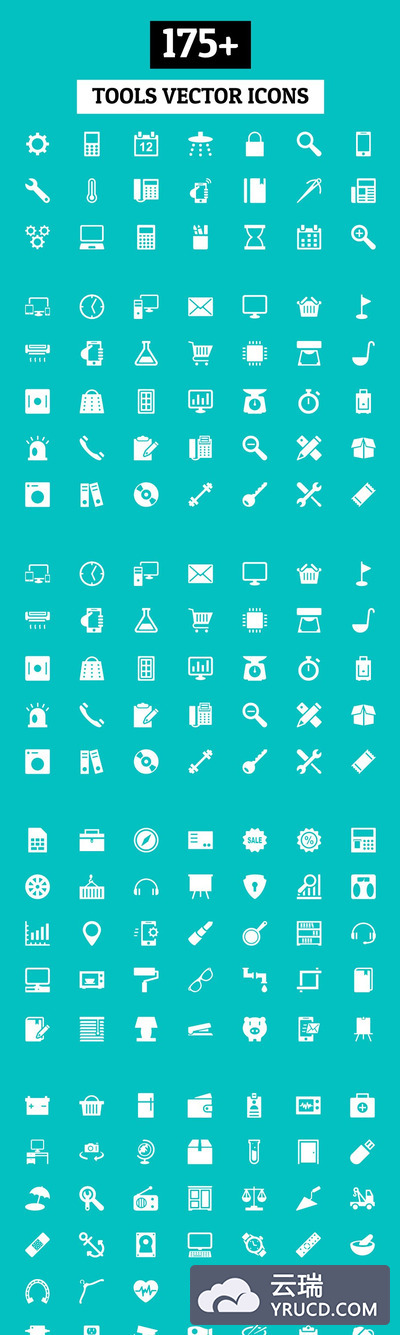 工具矢量图标 175+ Tools Vector Icons