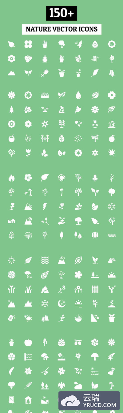 自然矢量图标 150+ Nature Vector Icons